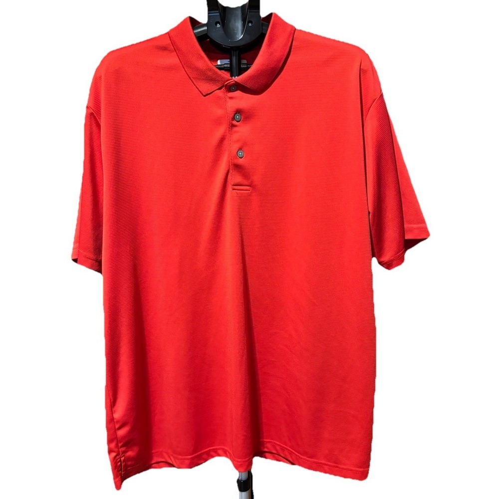 Grand Slam Mens 2X Red Golf Polo Shirt Stretch Short‎ Sleeve Wicking Performance